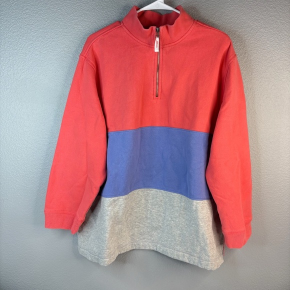 Pacer by Karen Scott Tops - Pacer by Karen Scott Colorblock 1/4 Zip Sweater